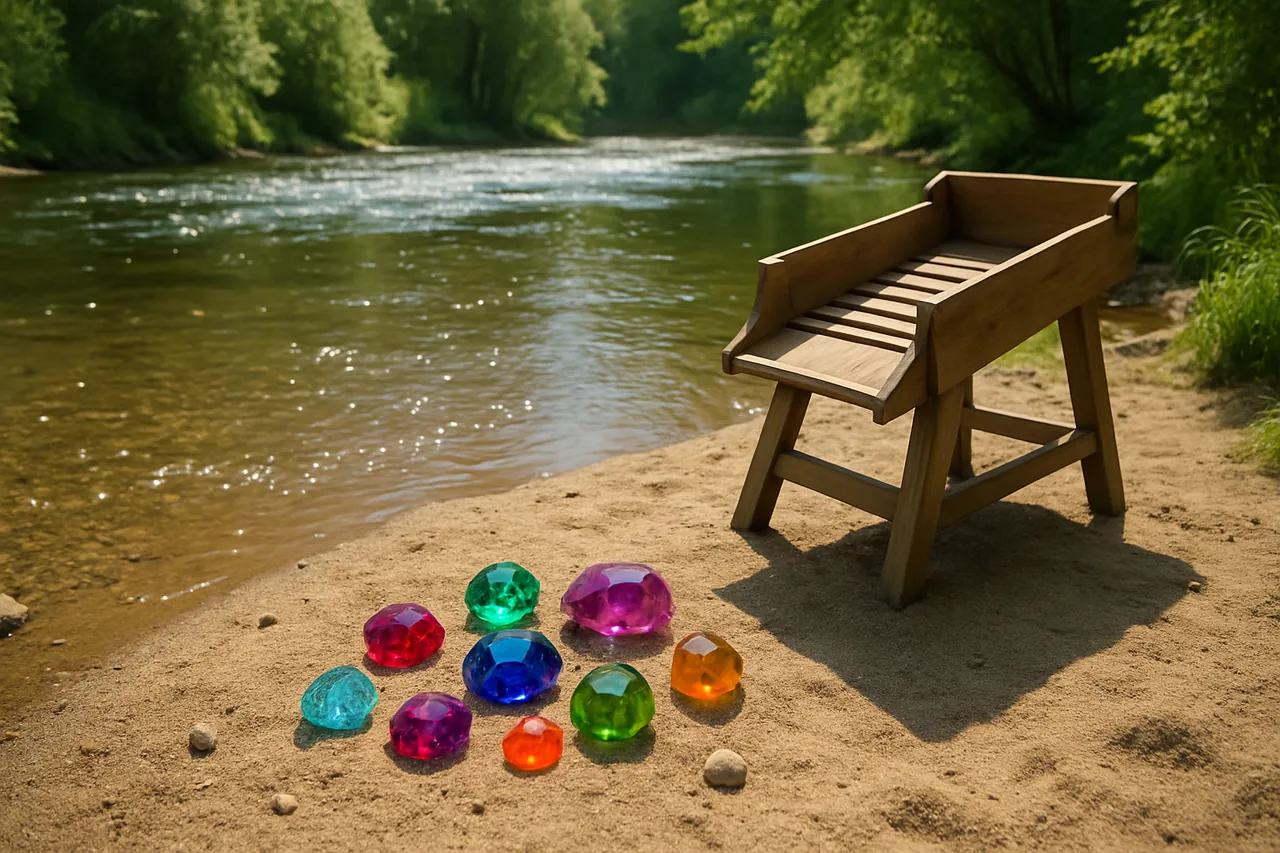 Edelsteinwaschen für Kinder nach Goldgräberart