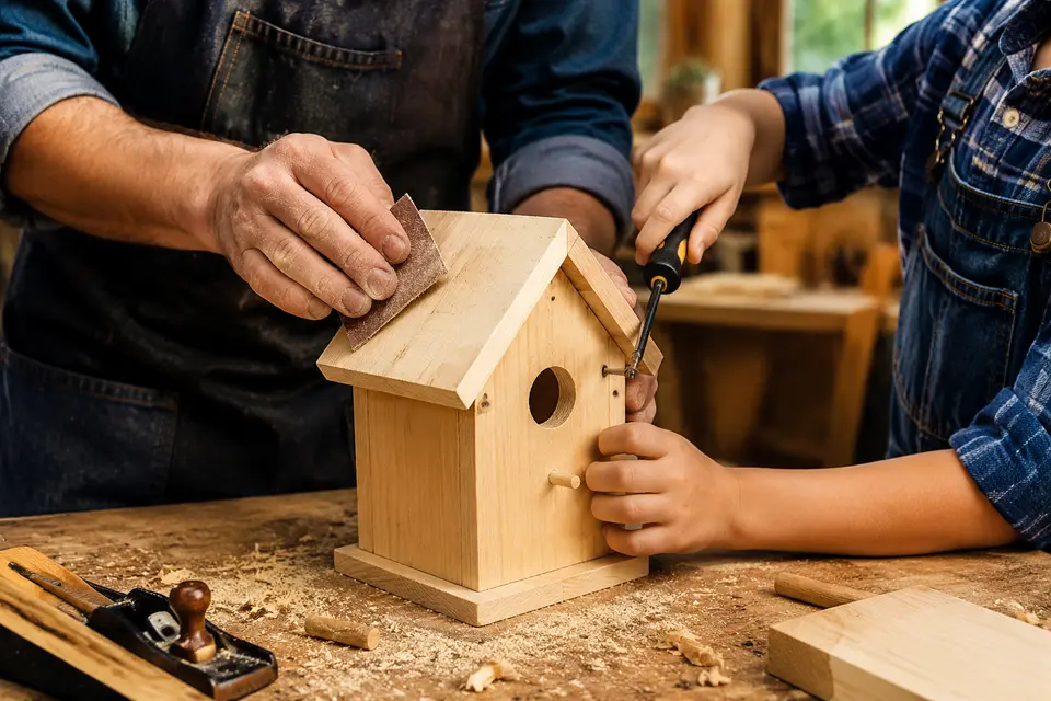 Holzwerken - Vogelhaus für (Groß-) Eltern und Kinder von 3 bis 6 Jahren in Düsseldorf