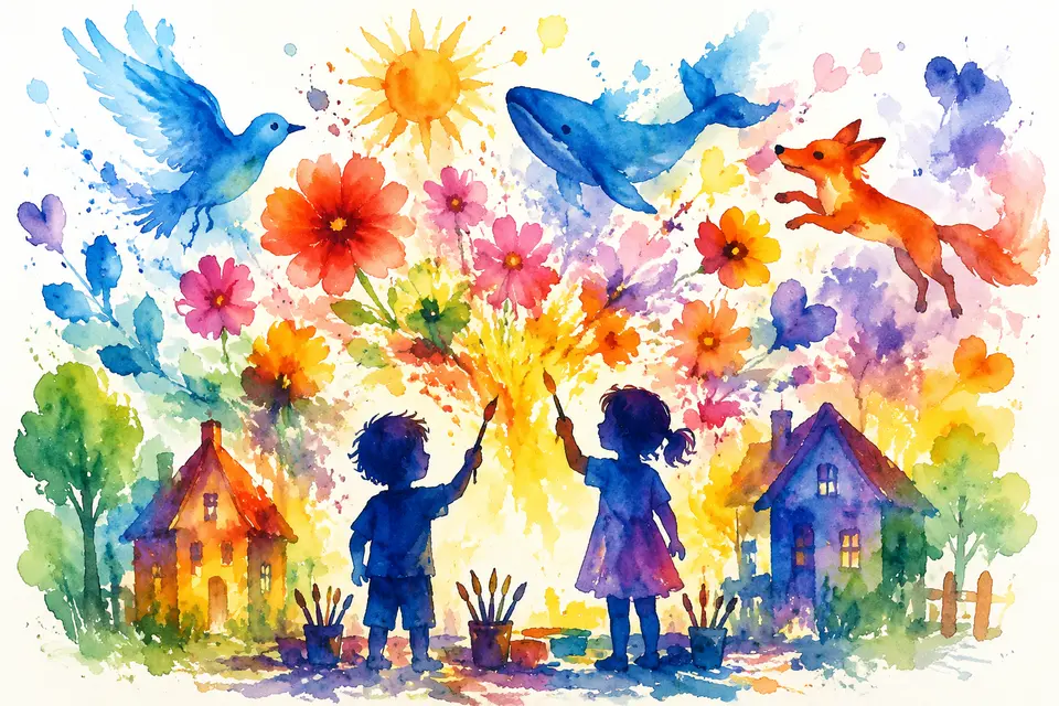 Ferienworkshop: Tierisch bunt. In der Natur malen wie Franz Marc (für Kinder von 6 bis 8 Jahren) zur Ausstellung „Franz Marc“ in Düsseldorf